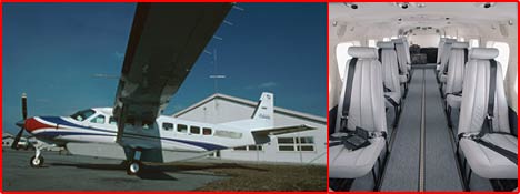 Cessna Caravan 208B with interior view